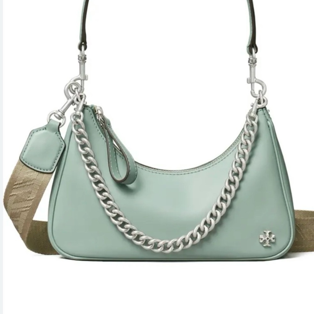 Tory Burch Mercer Light Green Shoulder Bag